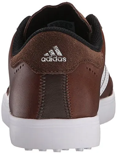 adidas Men's Adicross V Golf Shoe, Brown/White/EQT Green, 11.5 M US
