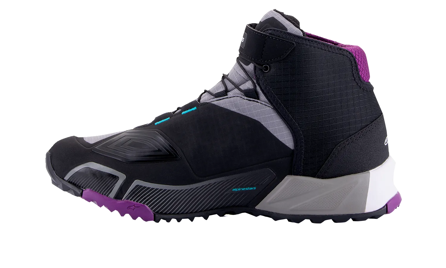 ALPINESTARS Stella CR-X Drystar Shoes - Black/Gray/Teal/Purple - US 9.5 2611523137095