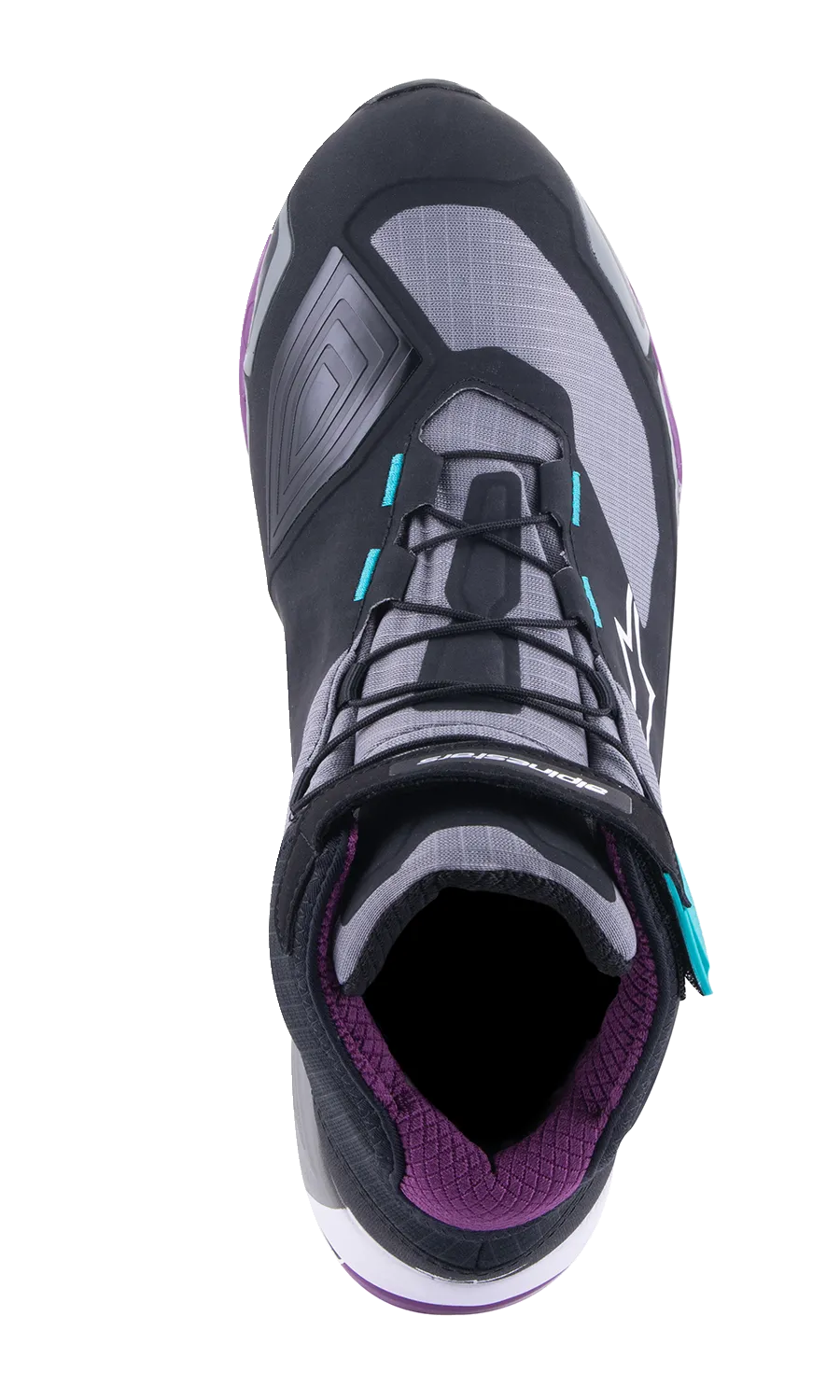 ALPINESTARS Stella CR-X Drystar Shoes - Black/Gray/Teal/Purple - US 9.5 2611523137095