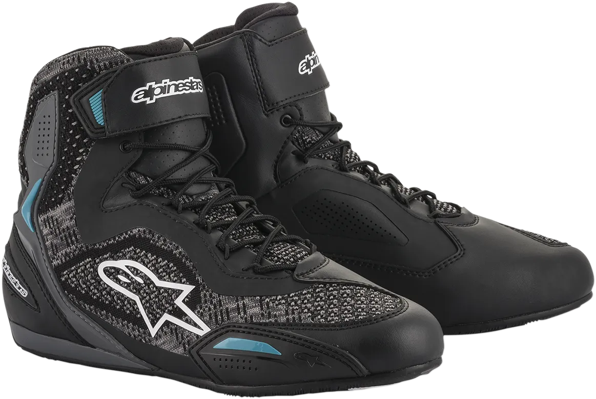 ALPINESTARS Stella Faster-3 Rideknit Shoes - Black/Teal - US 6 251052011706