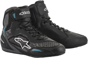 ALPINESTARS Stella Faster-3 Rideknit Shoes - Black/Teal - US 6 251052011706