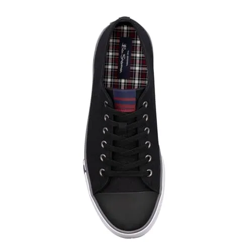 Ben Sherman Men's Hadley Lo Sneaker, Dark Grey/Whisper White, 13