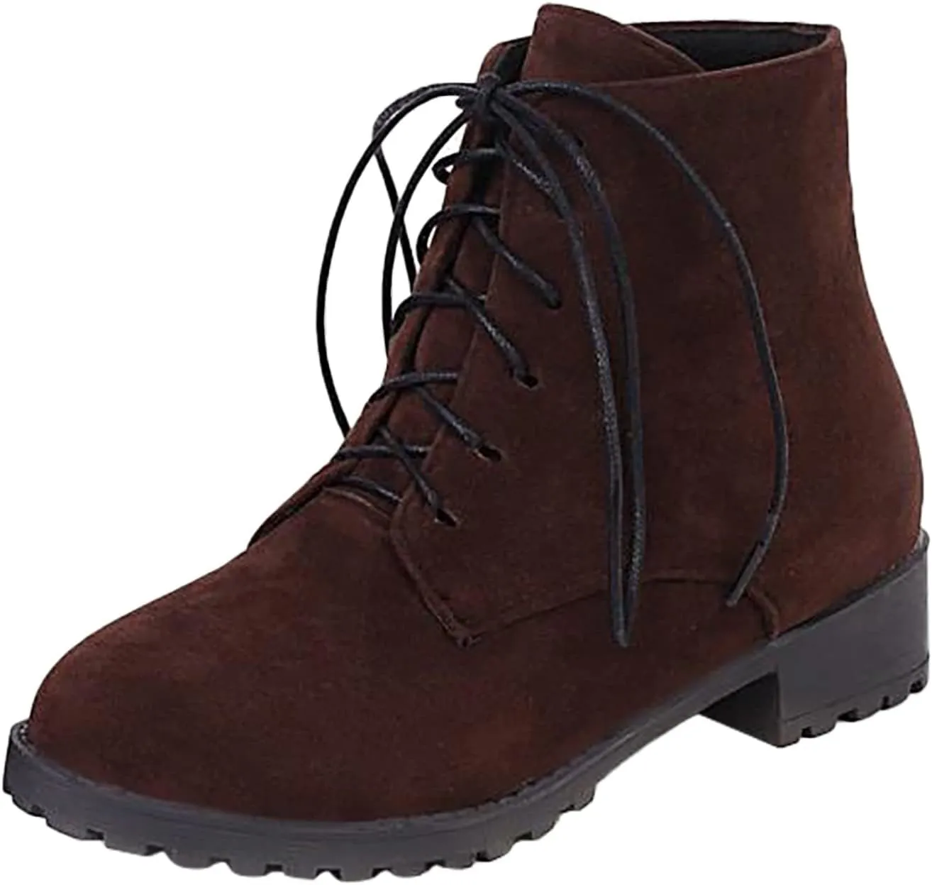 Booties for Women Ankle Women's Booties Low Heel Mens Low Cut Boots Hiking Boot Laces Men Comfy Soft Cover Heel Square Toe Slip On Side Zipper