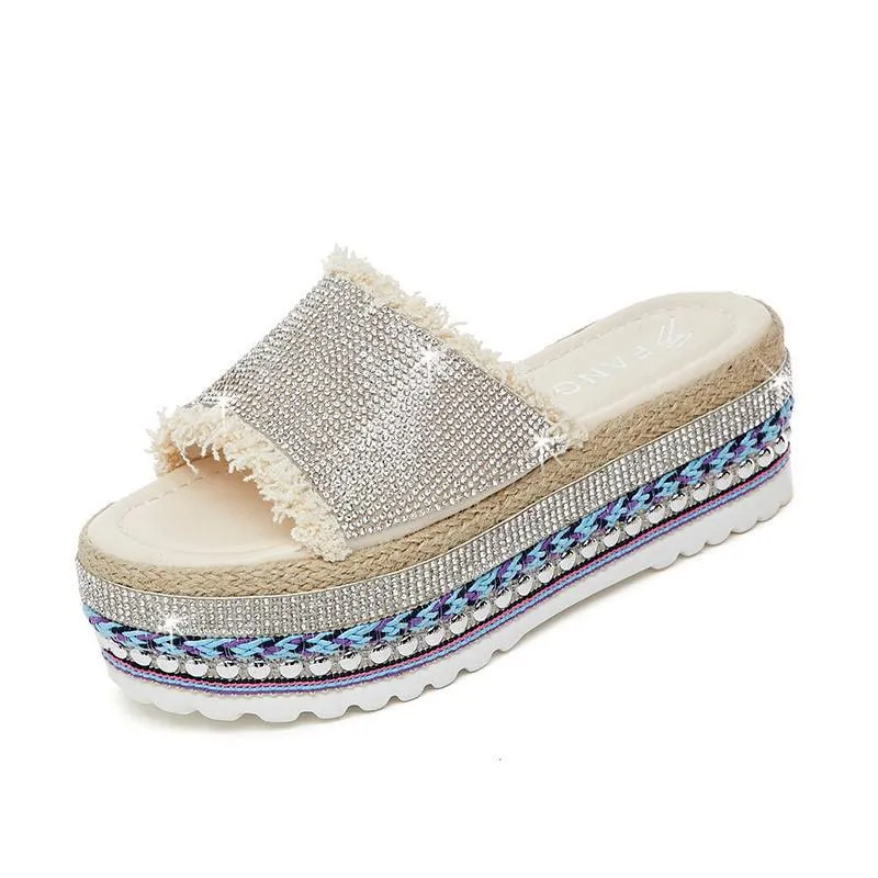 Casual Sponge Cake Thick-soled Increase Women's Slippers