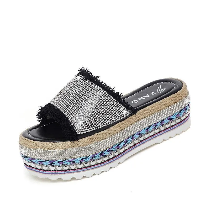 Casual Sponge Cake Thick-soled Increase Women's Slippers