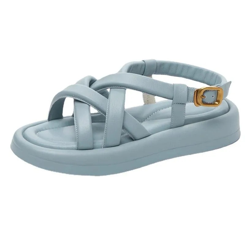 Casual Thick-soled Sandals Women's Summer Open-toe Thin Straps