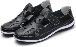 Closed Toe Sandals for Women Casual Summer Hollow Out Vintage Wedge Sandal Gladiator Outdoor Shoes