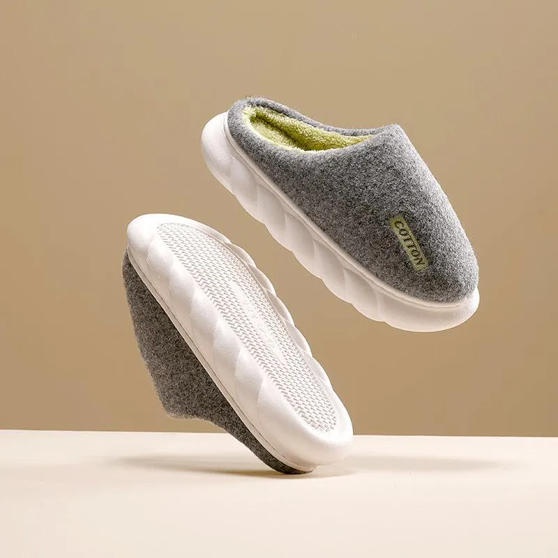 Household Non-slip Warmth Thick-soled Cotton Slippers