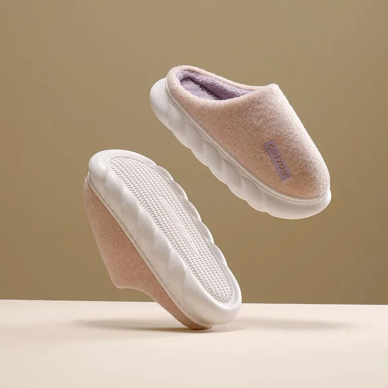 Household Non-slip Warmth Thick-soled Cotton Slippers
