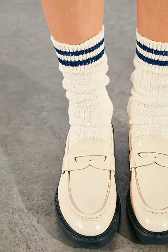Jackson Cozy Stripe Socks | Classic Navy