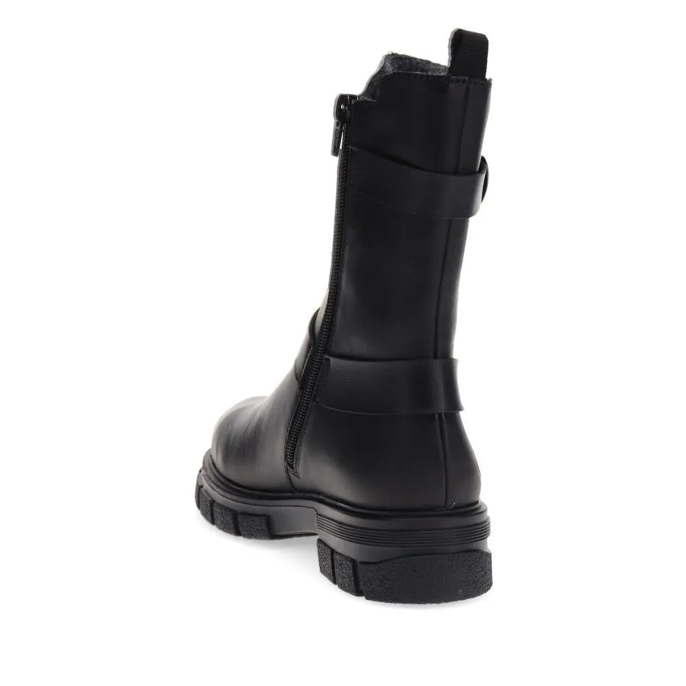 Leather Chunky Ankle Boots - RKR40536 / 326 105