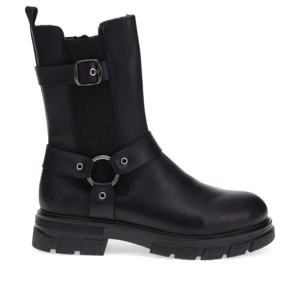 Leather Chunky Ankle Boots - RKR40536 / 326 105