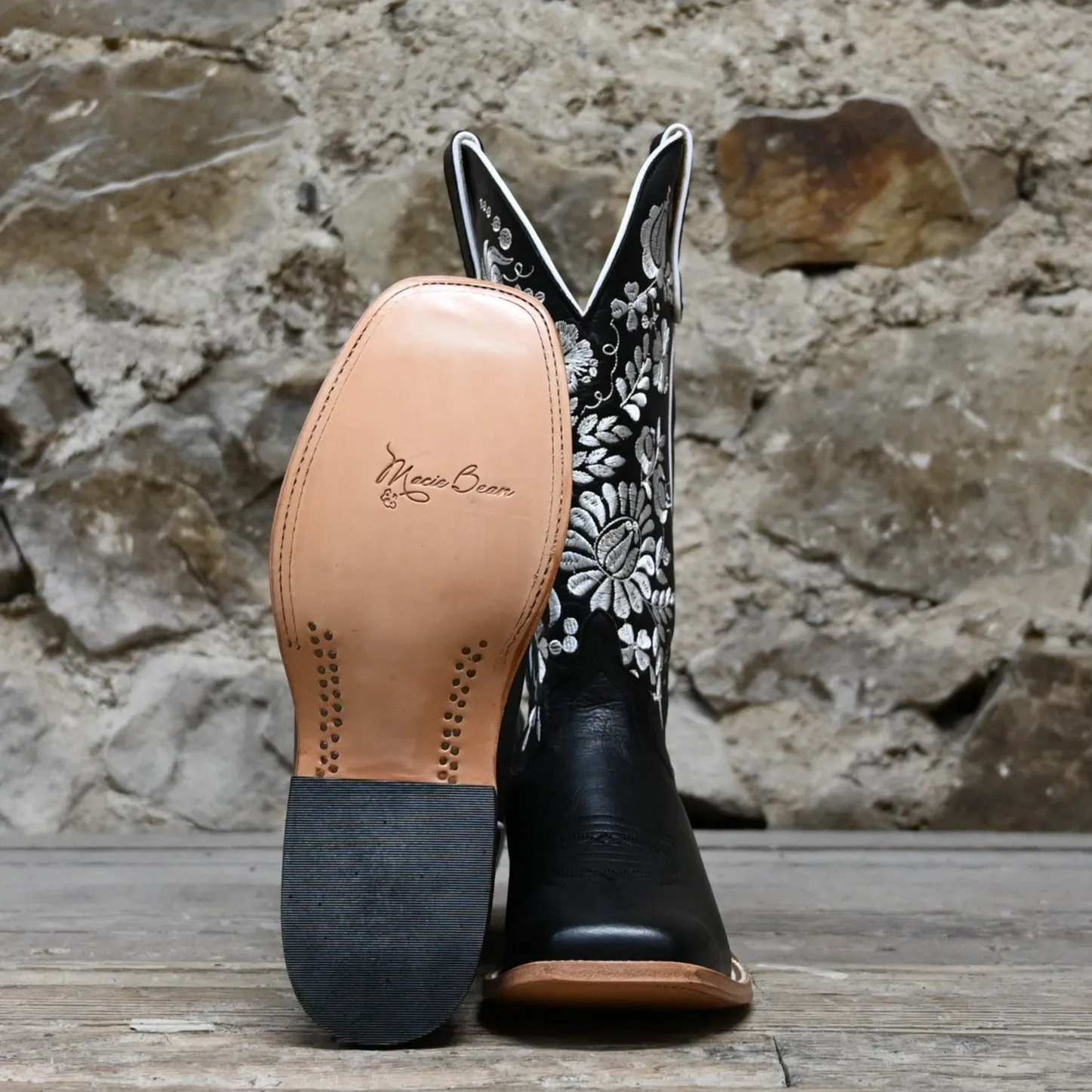 Macie Bean Women's 13" Black Eyed Susan with Black Vamp and Black Top