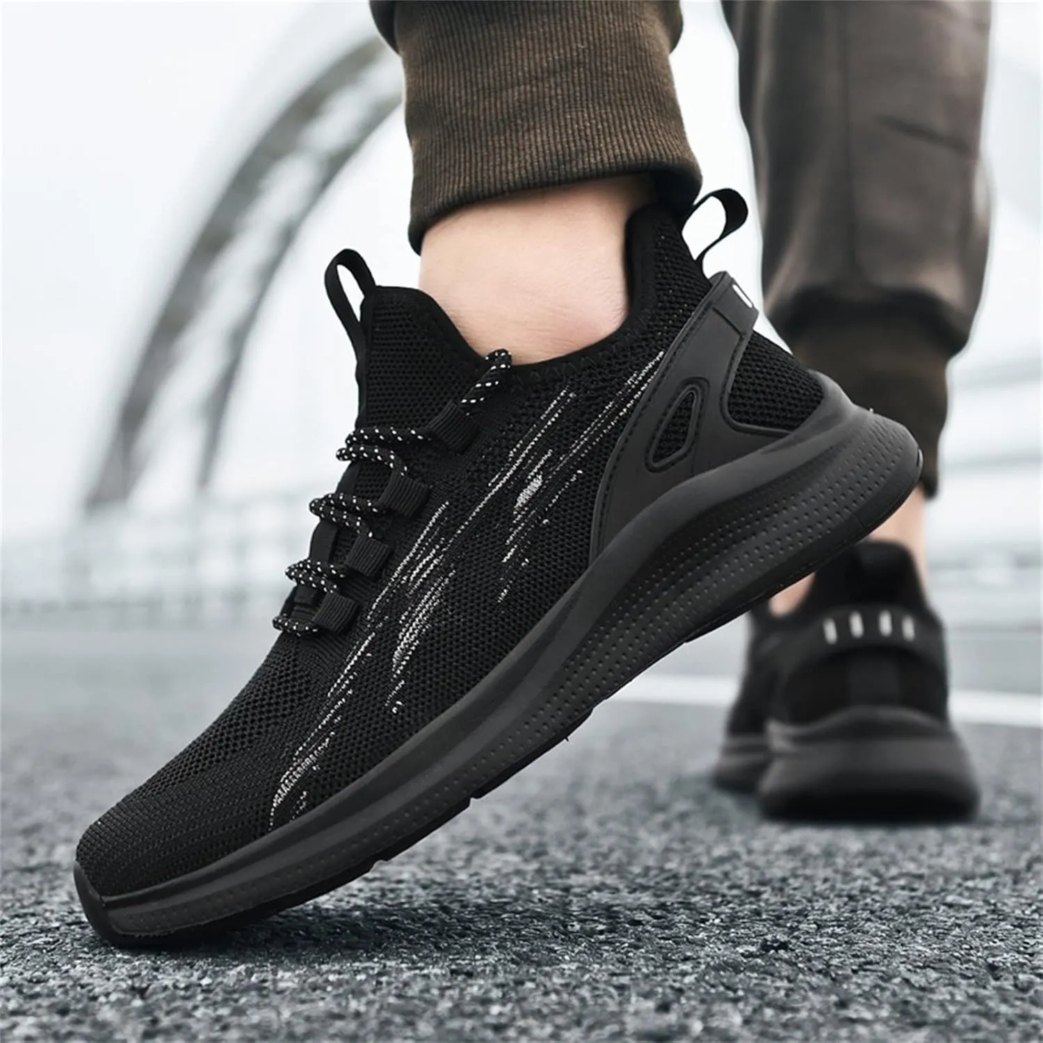 Men's Comfortable Walking Lightweight Breathable Mesh Shoes Non Slip Slip On Running Tennis Athletic Gym Workout Training Sneakers for Men Daily Workout Summer