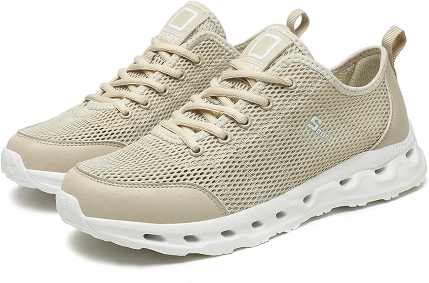 Men's Running Shoes Comfortable Lightweight Breathable Walking Shoes Mesh Workout Casual Sports Sneakers for Summer Daily Workout Long Standing Men