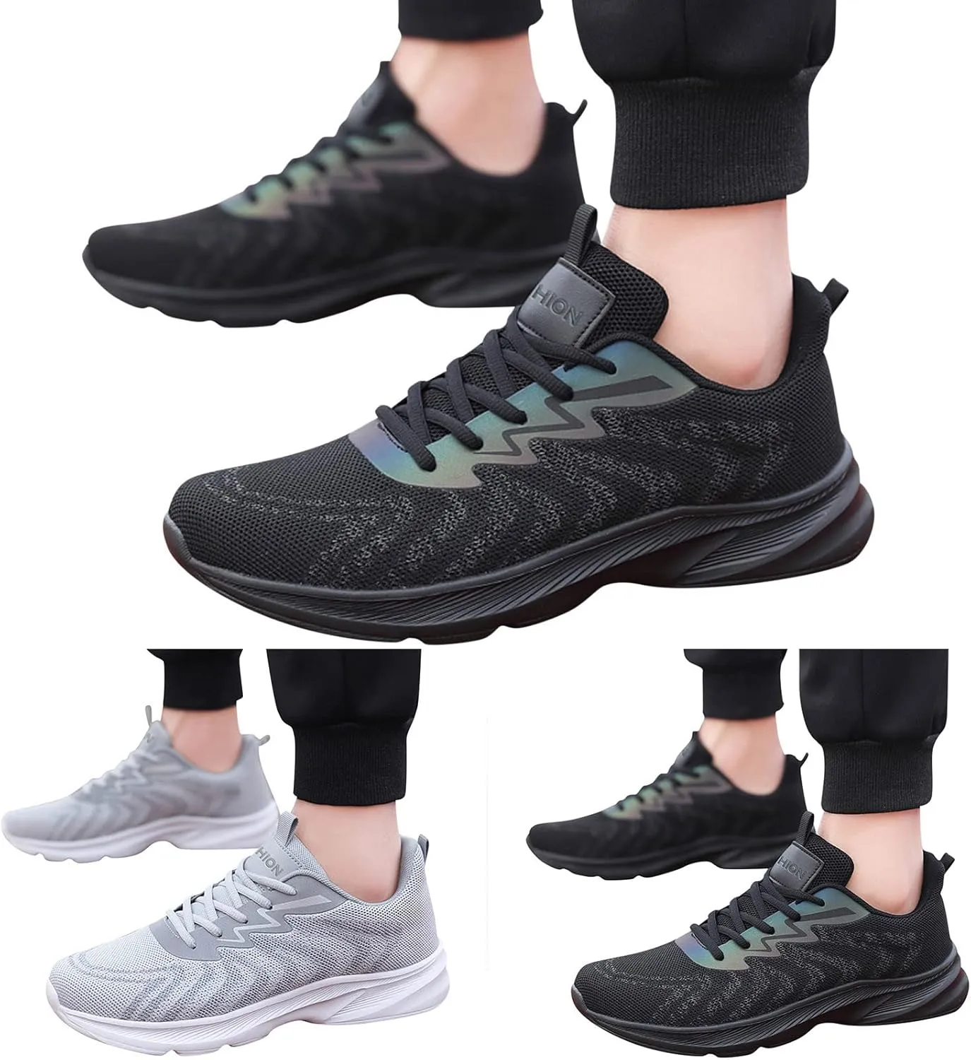 Men's Running Shoes Slip On Walking Shoes Non Slip Lightweight Workout Breathable Gym Sneakers Fashion Mesh Sneakers for Men Summer Spring Workout