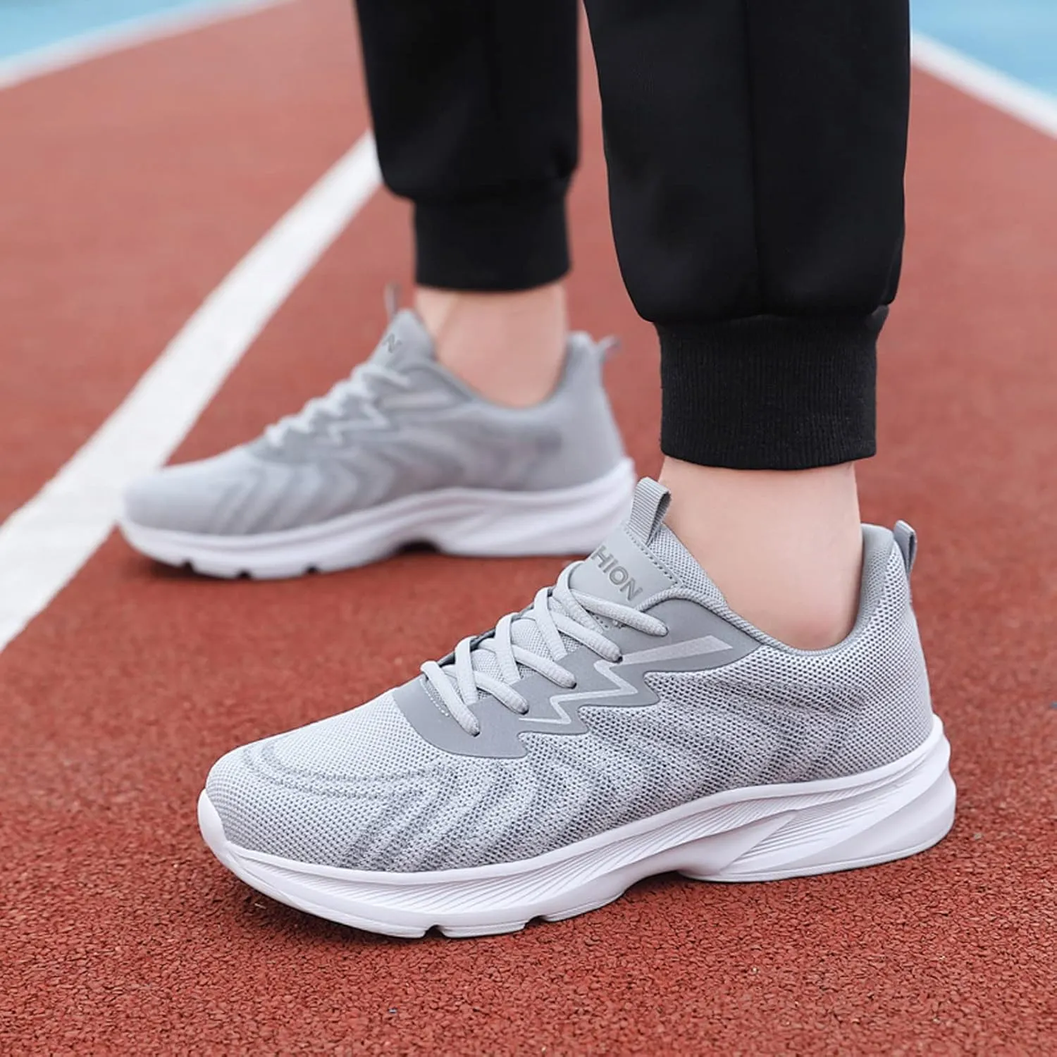 Men's Running Shoes Slip On Walking Shoes Non Slip Lightweight Workout Breathable Gym Sneakers Fashion Mesh Sneakers for Men Summer Spring Workout