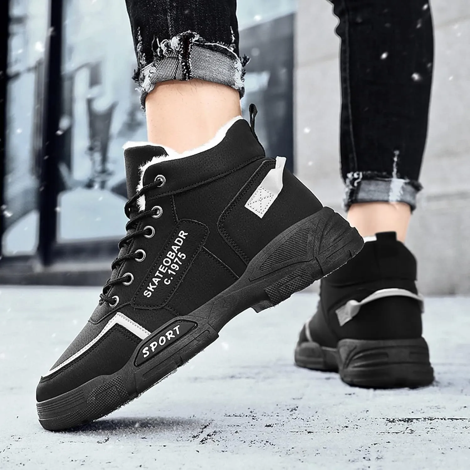 Men's Work Boots with Zipper Hiking Sneakers Shoes with Hook Loop Women Safety Shoes Business Casual Slip On Platform Shoes Lightweight Comfortable Hike Grounded Footwear