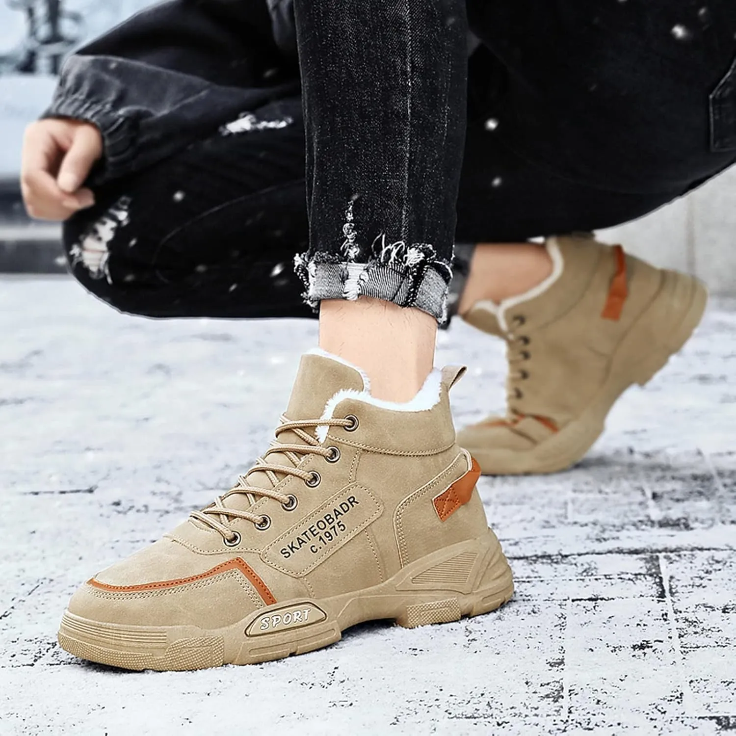 Men's Work Boots with Zipper Hiking Sneakers Shoes with Hook Loop Women Safety Shoes Business Casual Slip On Platform Shoes Lightweight Comfortable Hike Grounded Footwear
