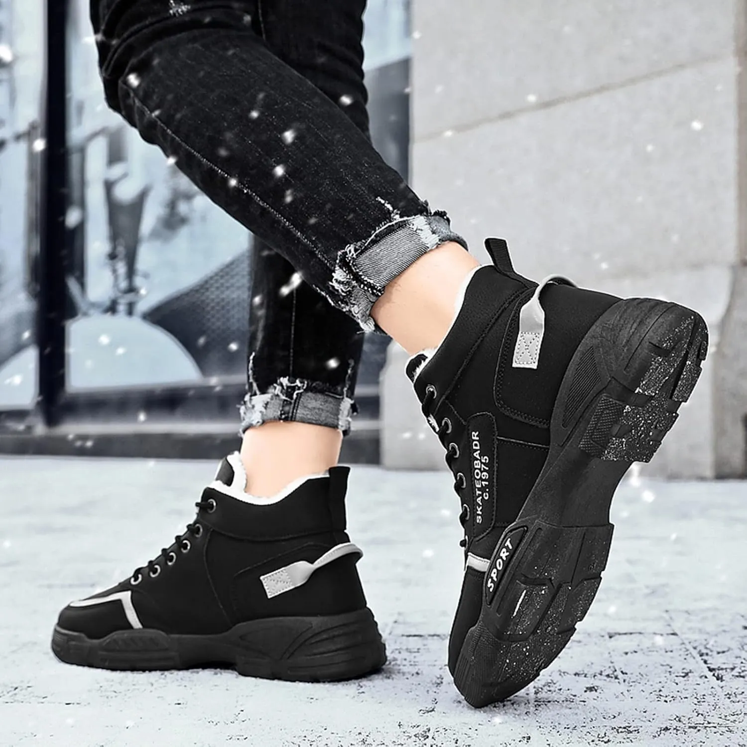 Men's Work Boots with Zipper Hiking Sneakers Shoes with Hook Loop Women Safety Shoes Business Casual Slip On Platform Shoes Lightweight Comfortable Hike Grounded Footwear