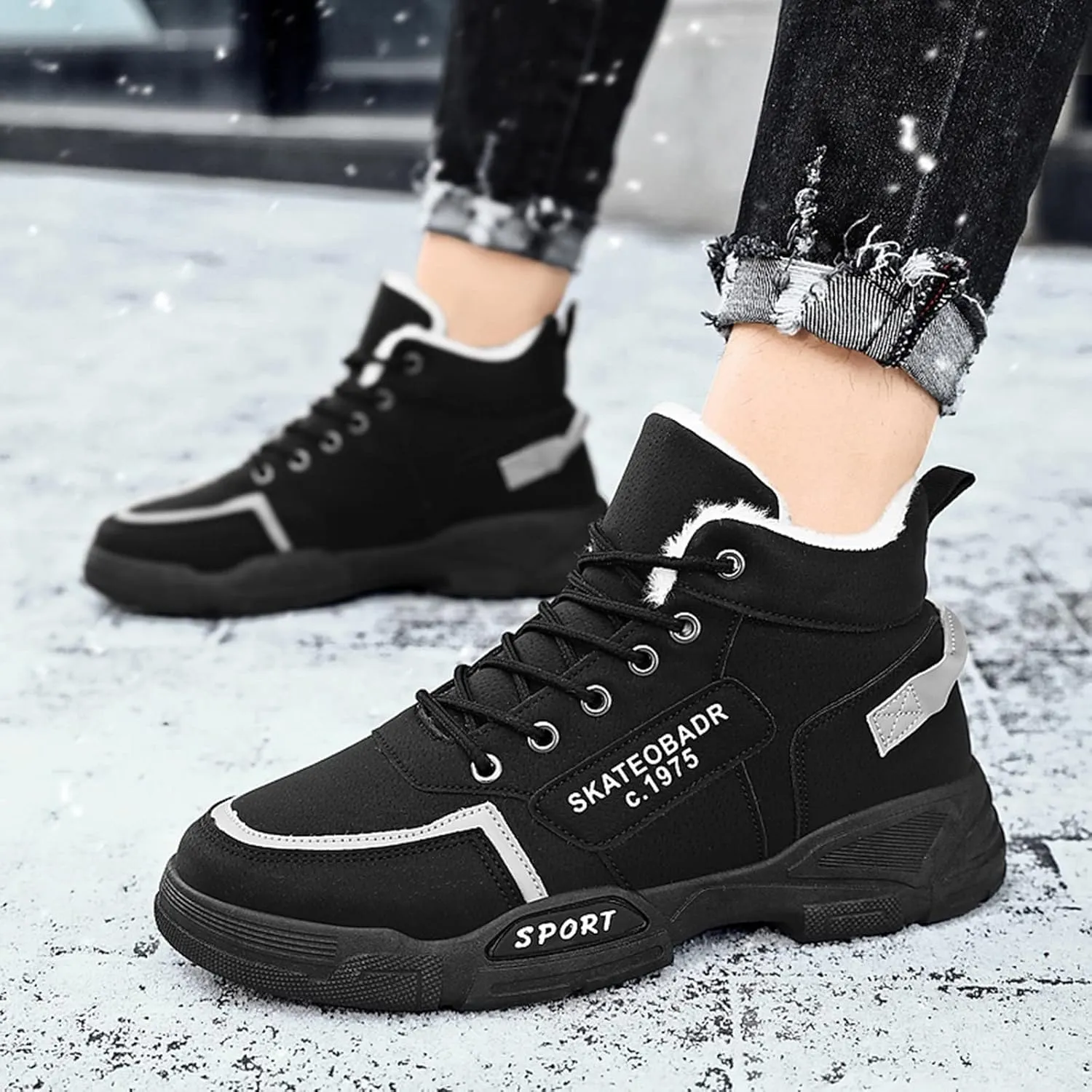 Men's Work Boots with Zipper Hiking Sneakers Shoes with Hook Loop Women Safety Shoes Business Casual Slip On Platform Shoes Lightweight Comfortable Hike Grounded Footwear