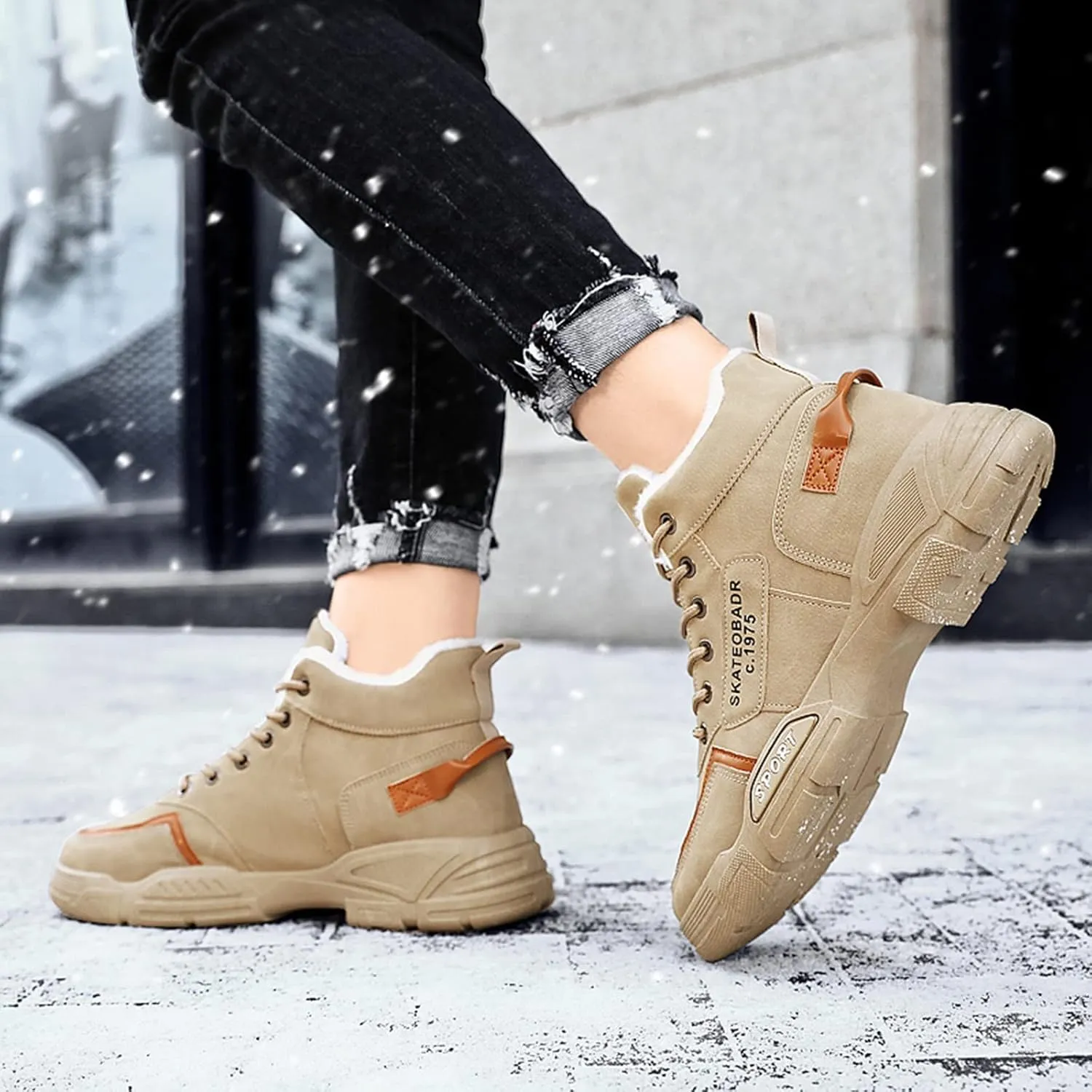Men's Work Boots with Zipper Hiking Sneakers Shoes with Hook Loop Women Safety Shoes Business Casual Slip On Platform Shoes Lightweight Comfortable Hike Grounded Footwear