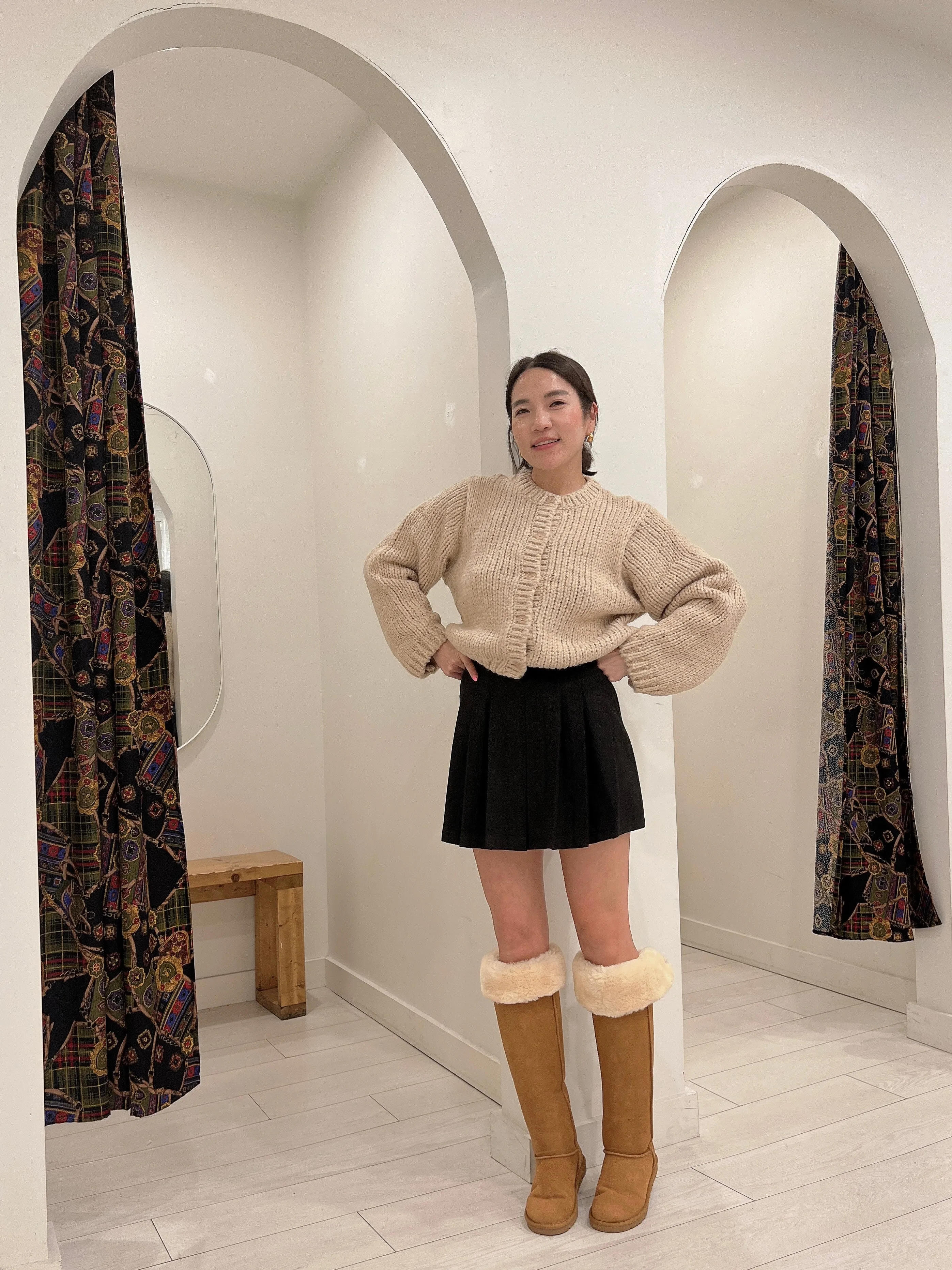 NELLA Knee high sherpa boots
