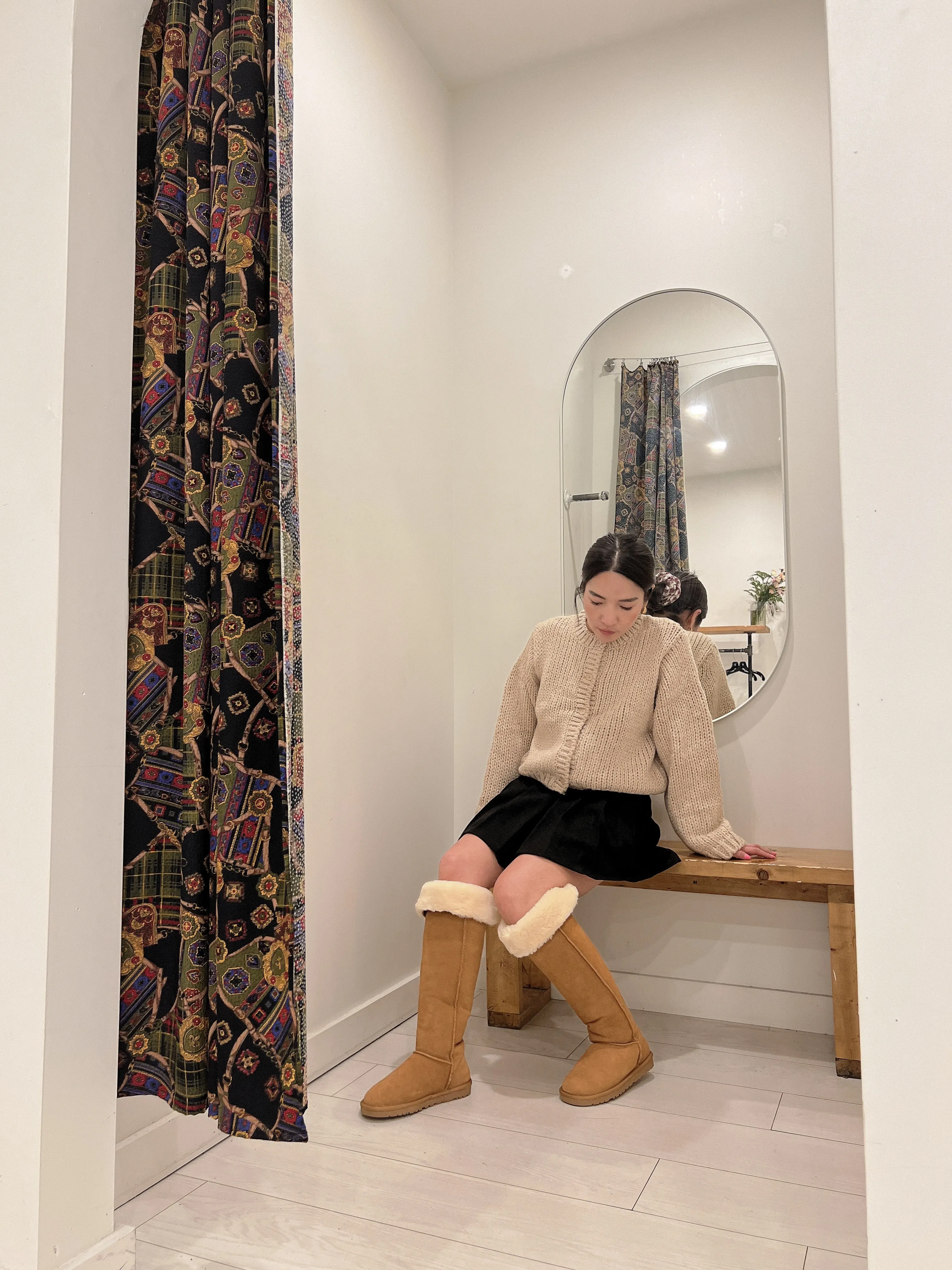 NELLA Knee high sherpa boots