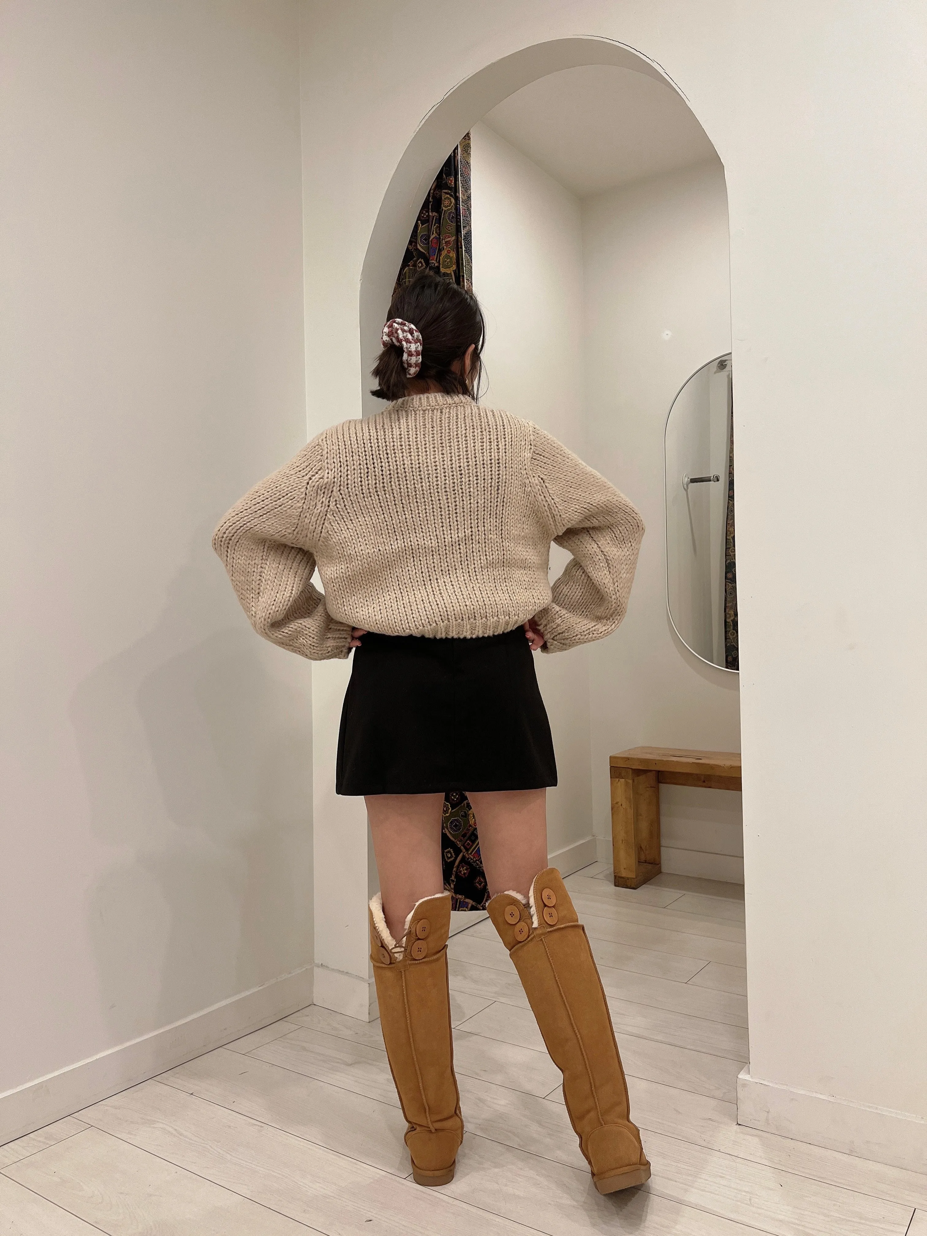 NELLA Knee high sherpa boots