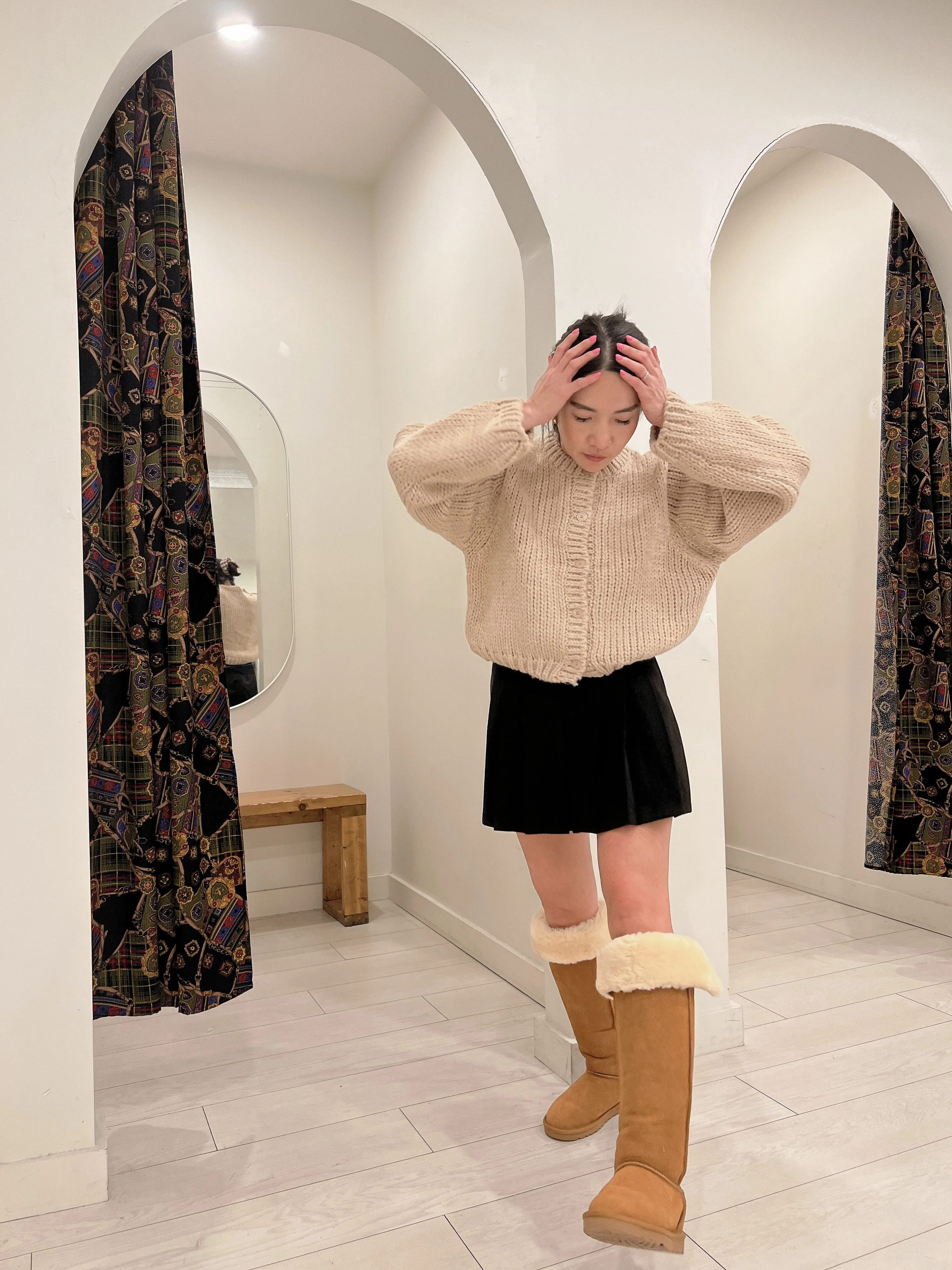 NELLA Knee high sherpa boots