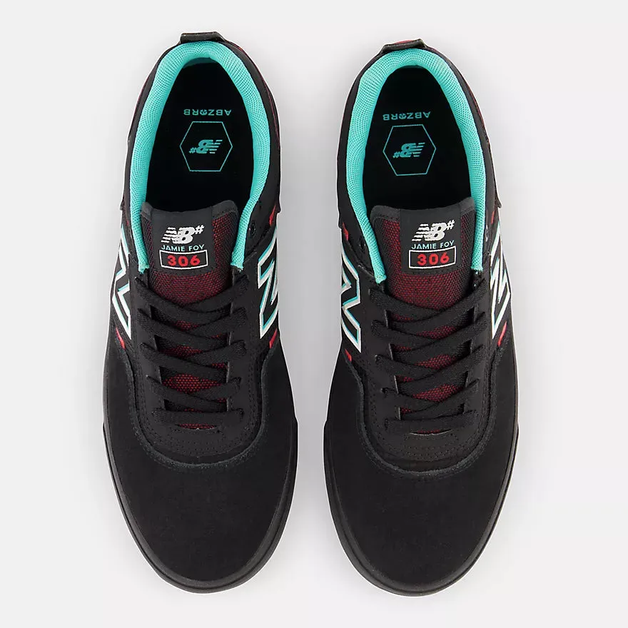 New Balance Numeric 306 Jamie Foy - Black w/ Electric Red