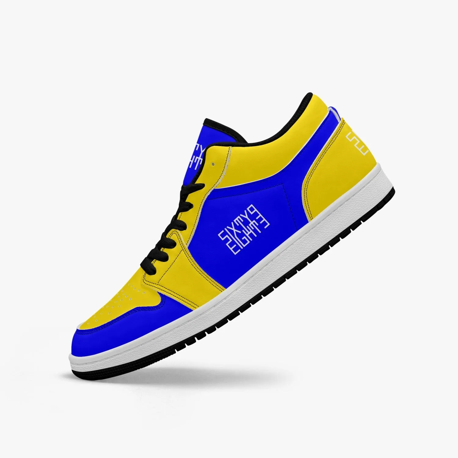 Sixty Eight 93 Logo White Blue & Yellow SENTLT1 Shoes