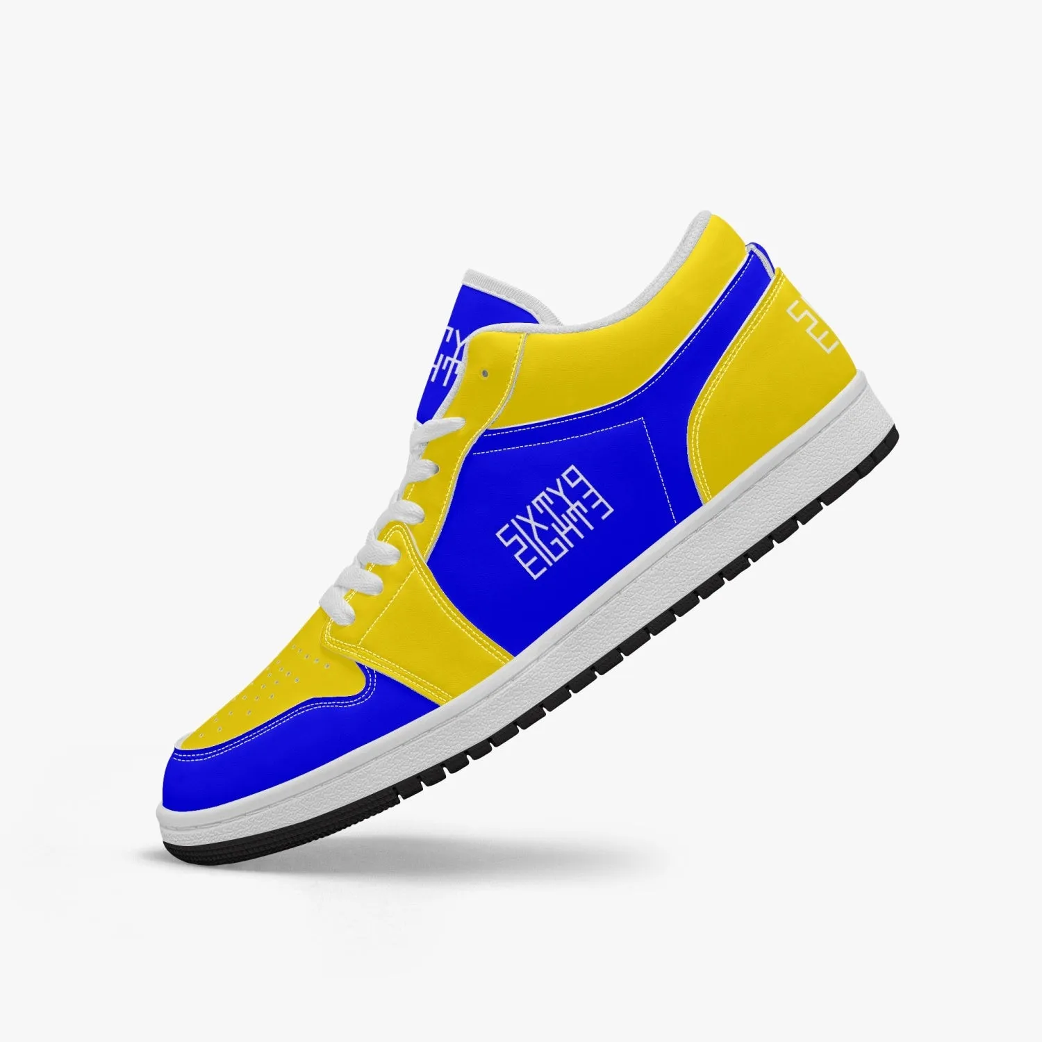 Sixty Eight 93 Logo White Blue & Yellow SENTLT1 Shoes