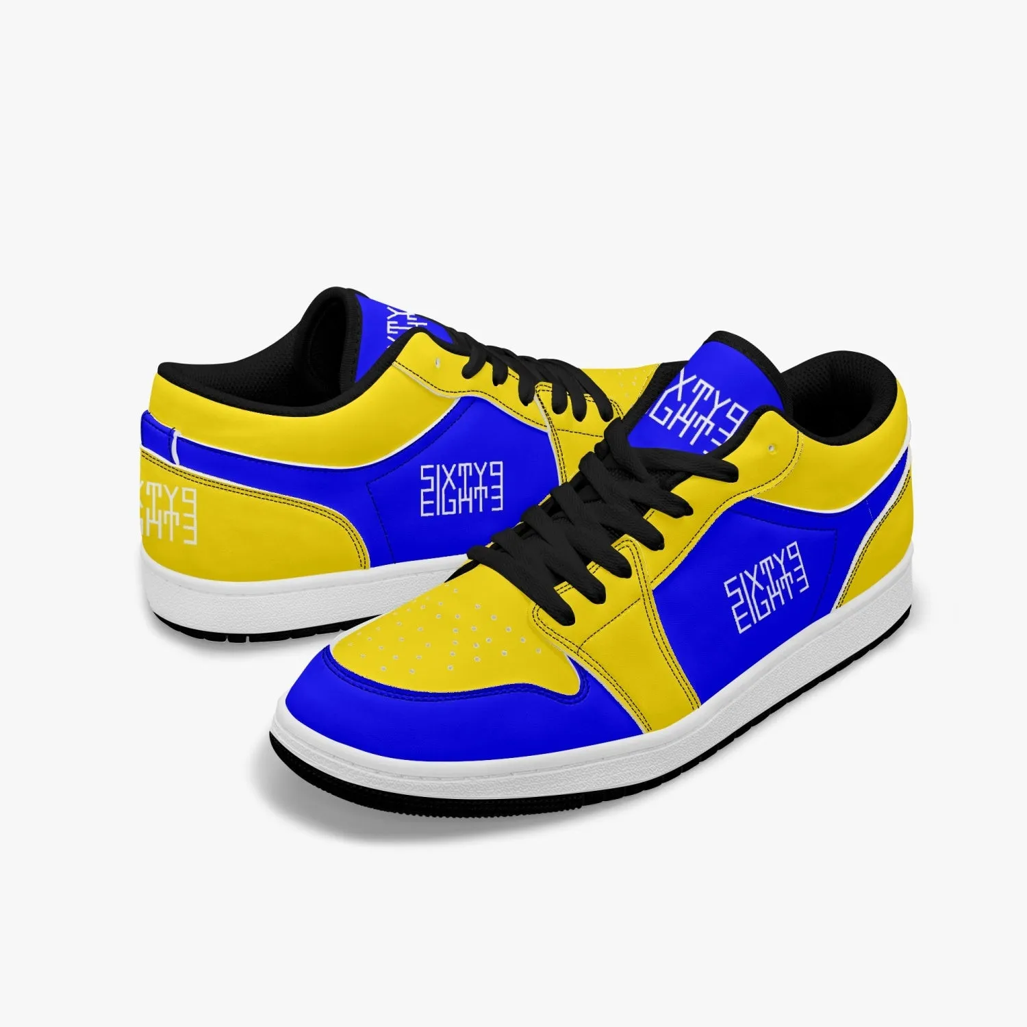 Sixty Eight 93 Logo White Blue & Yellow SENTLT1 Shoes