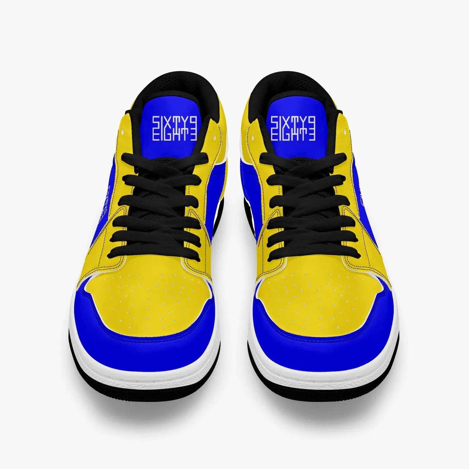 Sixty Eight 93 Logo White Blue & Yellow SENTLT1 Shoes