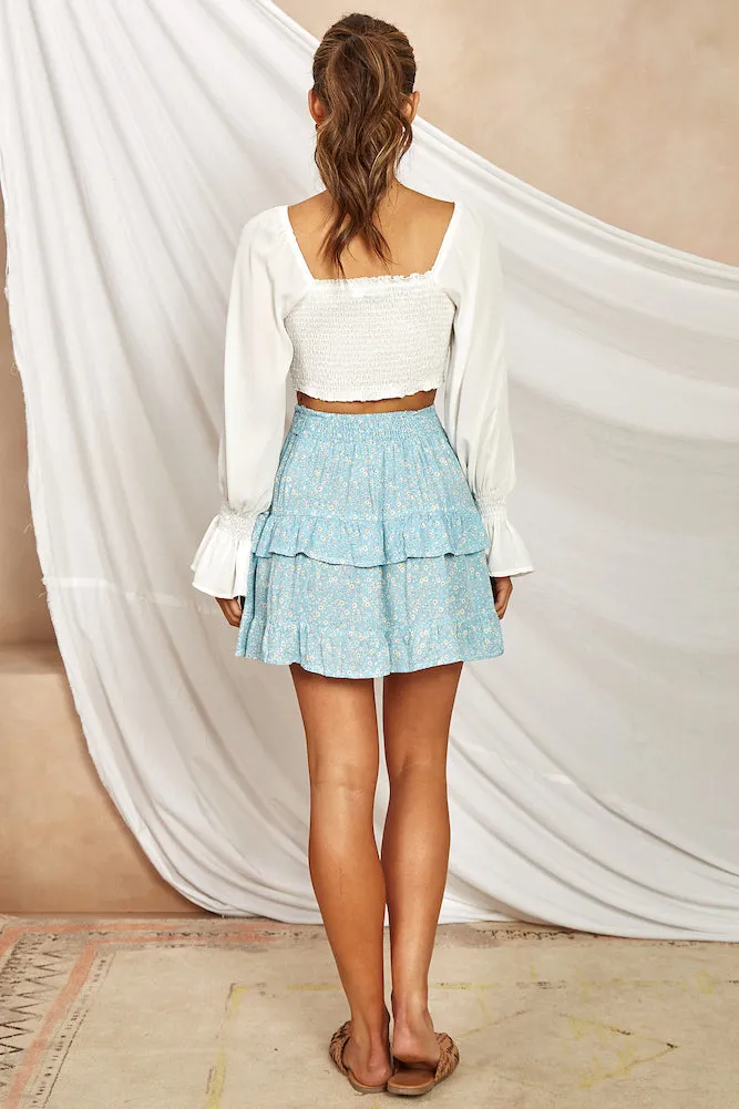 Space Boots Crop Top White