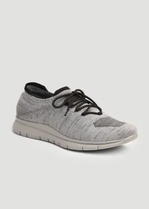 Tall Men's Knit Running Shoes in Grey Mix