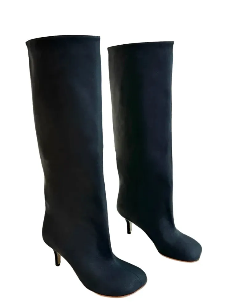 Tall Round Toe Boots