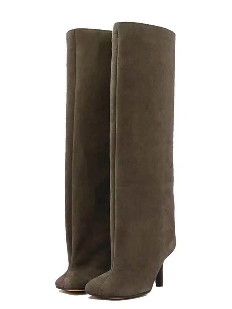 Tall Round Toe Boots