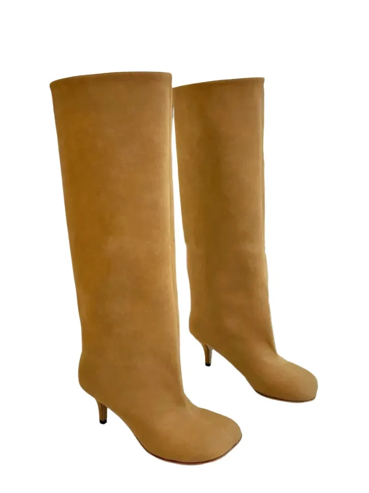 Tall Round Toe Boots