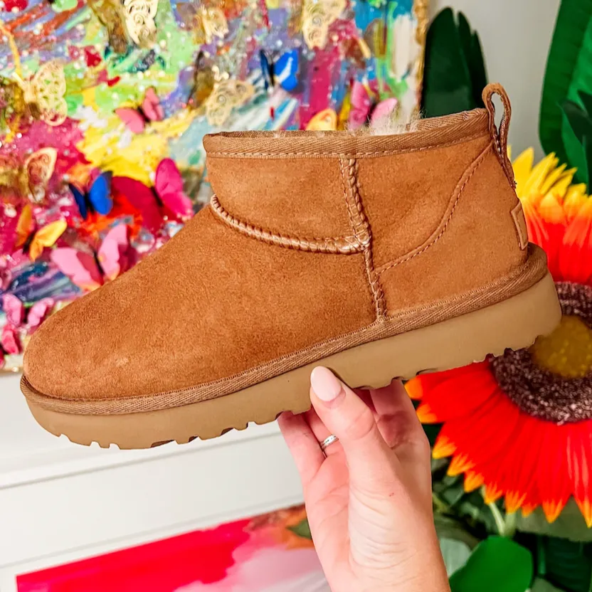 UGG W Classic Ultra Mini Boot - Chestnut