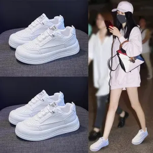 Women's Trendy Thick-soled Sponge Cake Big Toe White Shoes